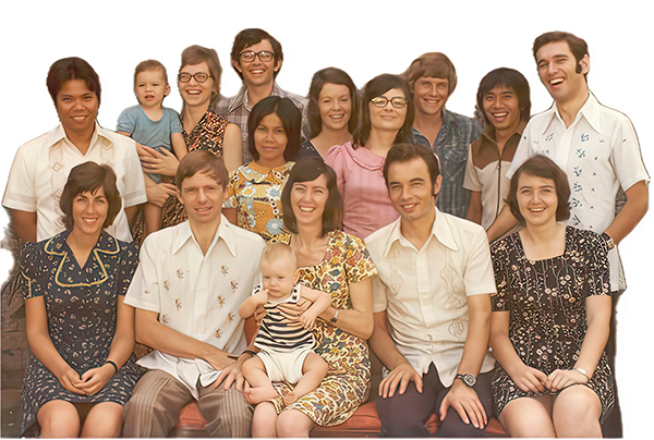 The team plus some Timothies and a FEBC boarder seated next to Grace 600404